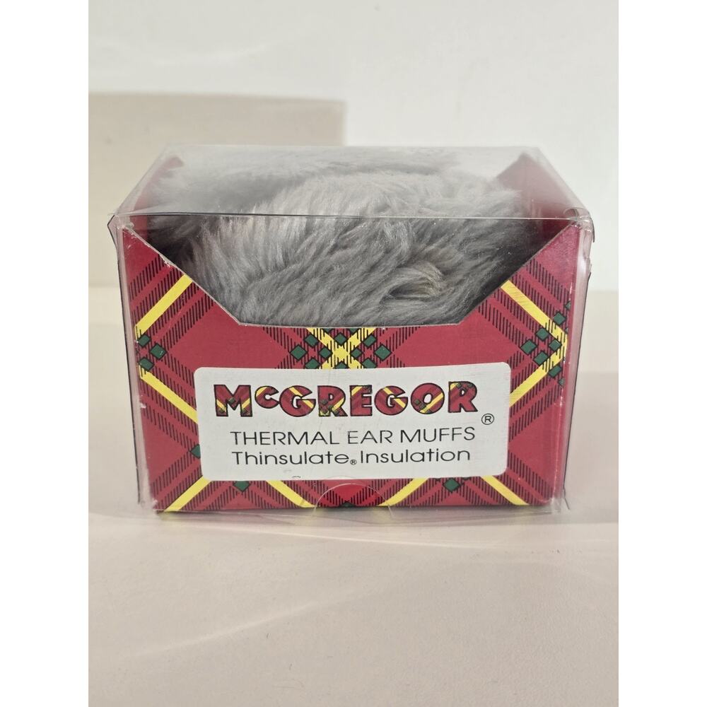 McGregor Thermal Ear Muffs – Thinsulate Insulation – Gray Faux Fur (NOS)